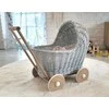 My Sweet Baby Lėlių vežimėlis pintas pilkas medinis Small Foot