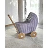 My Sweet Baby Lėlių vežimėlis pintas šviesiai violetinis Milly Mally
