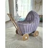 My Sweet Baby Lėlių vežimėlis pintas šviesiai violetinis Milly Mally