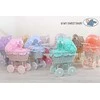My Sweet Baby Lėlės pintas vežimėlis su persikine patalyne – natūralus