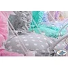 My Sweet Baby Lėlės pintas vežimėlis su pilka patalyne – baltas