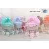 My Sweet Baby Lėlės pintas vežimėlis su raudona patalyne – baltas