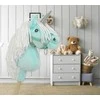 Super Hobby Horse Hobby Horse vienaragis ant lazdos mėtinės spalvos su balta karčiene