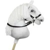 Super Hobby Horse Hobio žirgo kamanos su pavadžiu – juodos