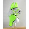 Super Hobby Horse Hobby Horse rinkinys: neoninė žalia fleece antklodė ir ausinukai