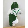 Super Hobby Horse hobby horse žirgui rinkinys: žalia vilnonė antklodė ir ausinės