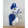 Super Hobby Horse Rinkinys hhobby horse : tamsiai mėlynas pledas ir ausinukai