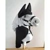 Super Hobby Horse Juodas fleecinis komplektas žaisliniams arkliukams A4–A5 Hobby Horse