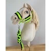 Super Hobby Horse Hobio arklio kantaras su pavadžiu, juodas/neoninis žalias