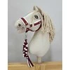 Super Hobby Horse Hobio arklio kantaras A3 su balta pūkuota apdaila ir pavadžiu