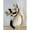 Super Hobby Horse Hobio žirgo kantaras ir pavadys – juoda spalva