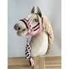 Super Hobby Horse Hobio žirgo kantaras su pavadžiu – juoda ir rožinė