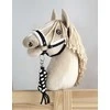 Super Hobby Horse Hobi arkliuko kantaras ir pavadys juodai baltas