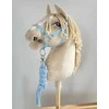 Super Hobby Horse Hobby Horse skirtas pavadėlis ir kamanos šviesiai mėlynos
