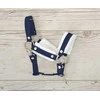 Super Hobby Horse Hobio arklio kantaras su balta pūkuota apdaila ir pavadžiu