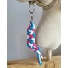 Super Hobby Horse Pavadėlis hobi arkliukui, dvigubas, tamsiai rožinis/turkio/baltas