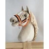 Super Hobby Horse Reguliuojamas kantaras hobi arkliukui A3 – oranžinis su juodu kailiuku