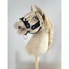 Super Hobby Horse Reguliuojamas kantaras hobi arkliukui – tamsiai mėlynas su juoda pūkine apdaila