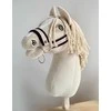 Super Hobby Horse Reguliuojamas kantaras hobi arkliukui – rožinis su juoda pūkine apdaila