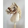 Super Hobby Horse Reguliuojamas kantaras hobi arkliukui – rusvas su juoda pūkine apdaila