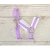 Super Hobby Horse Reguliuojamas kantaras hobi arkliukui A3 – violetinis su balta pūkine apdaila