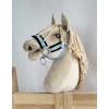 Super Hobby Horse Reguliuojamas kantaras hobi arkliukui, šviesiai mėlynas su juoda pūkine apdaila