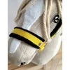 Super Hobby Horse Reguliuojamas kantaras hobi arkliukui – geltonas su juodu kailiuku