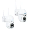 2 dalių rinkinys PNI IP440 WiFi PTZ belaidė vaizdo stebėjimo kamera, 4MP, skaitmeninis priartinimas, micro SD lizdas, autonominė, judesio aptikimo signalizacija, judesio sekimas