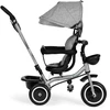 Triratukas-vežimėlis 2-in-1 ECOTOYS, sukioji sėdynė, sudedamas stogelis, pilkas