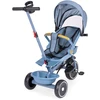 Triratukas 2in1 vežimėlis su pasukama sėdyne, sulankstomas su stogeliu, mėlynas - ECOTOYS