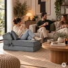 2-in-1 vienvietė išlankstoma poroloninė sofa-lova čiužinys 190×70 cm ModernHome
