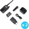 2 nešiojamų radijo stotelių rinkinys PNI PMR R45 PRO 446MHz, 0.5W, 99 programuojami kanalai, 16 PMR, VOX, TOT, BCL, nuskaitymas, Roger Beep
