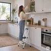 2 pakopų plieninės kopėčios, neslidžios pakopos, fiksatorius, sulankstoma konstrukcija ModernHome