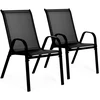 MultiGarden Juodos sodo kėdės 90.5x72x55 cm