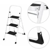 3-step steel ladder non-slip steps foldable ModernHome