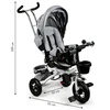 360° besisukantis triratis Deluxe su stogeliu, pilkas, ECOTOYS