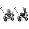 360° besisukantis triratis Deluxe su stogeliu, pilkas, ECOTOYS