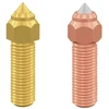 3D spausdintuvo purkštukų komplektas 1vnt žalvarinis, 1vnt varinis / grūdinto plieno 0.4mm skirti K1 / K1Max / CR-M4 / ENDER-3V3KE CREALITY