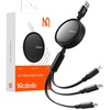 3 viename USB į USB-C / Lightning / Micro USB kabelis, Mcdodo CA-7256, 3.5 A, 1.2 m (juodas)