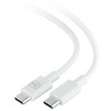 3MK Hyper Kabelis USB-C - USB-C 100W 1.2m baltos spalvos Kabelis