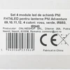4 atsarginių LED modulių rinkinys PNI FHT4LED, skirtas žibintuvėliams PNI Adventure 09, 10, 11, 12, 4 spalvos: raudona, žalia, IR850, IR940