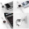 4smarts Qi2 Trident įkrovimo stotelė su įkrovikliu, skirta „Galaxy Watch“ baltos spalvos