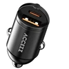 Accezz automobilinis įkroviklis | Greitasis įkroviklis su 2 prievadais – USB-A 30 vatų + USB-C 65 vatai – Juodas