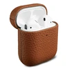Accezz dėklas iš tikros odos, skirtas Airpods 1 / 2 – konjako spalvos
