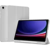 Accezz išmanusis silikoninis atverčiamas dėklas, skirtas Samsung Galaxy Tab A9 Plus – pilkas