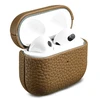 Accezz natūralios odos dėklas, skirtas Airpods 3 – Taupe spalvos