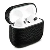 Accezz natūralios odos dėklas, skirtas Airpods 3 – juodas