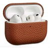 Accezz natūralios odos dėklas, skirtas Airpods Pro 3 – konjako spalvos