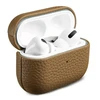 Accezz natūralios odos dėklas, skirtas Airpods Pro – pilkšvai rudas (taupe)