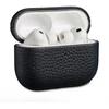 Accezz natūralios odos dėklas, skirtas Airpods Pro 3 – tamsiai mėlynas